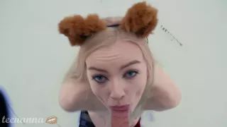 Teenanna - Russian Teen Fox Outside Blowjob Winter Fore