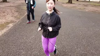 ピチピチスパッツの色白巨乳女子大生が中年おじさんとハメ撮り