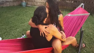 Beautiful Latina Wife Jolla Gets Pussy Eaten On A Hammock