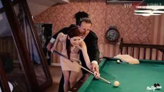 Sugar Daddy Fucks His Girl On The Pool Table - Kattie Gold And George Uhl