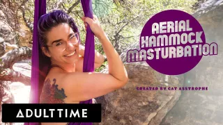 ADULT TIME - Cat Asstrophe's Outdoor Aerial Hammock Masturbation Session