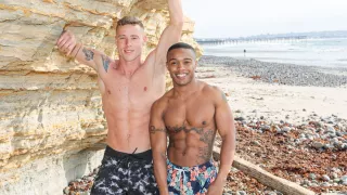 Justin Matthews & Jake Waters in Beach Balls Busting