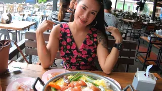 First time out for dinner since Covid hit and wild horny sex at home after