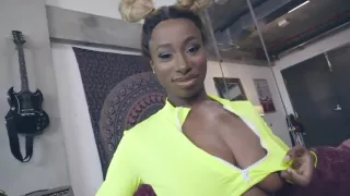 Sexy Mocha Teen Takes A Load On Her Big Tits