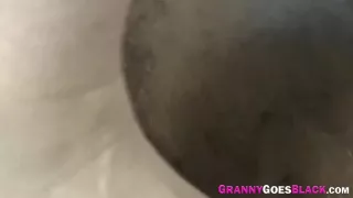 Granny gives bbc footjob and tittyfucks