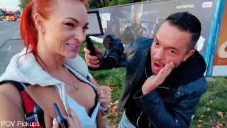 Kessie Shy & Andy Star in Redhead Kessie Shy Banged Behind Billboard! - KINK