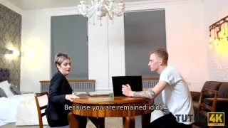 Saggy Snatch Is Filled With Students Hard Cock