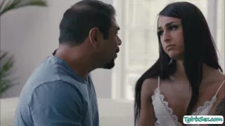 brunette transsexual  khloe kay takes stepdads dong in her face hole and wazoo