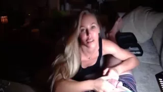 Creampie in pussy for cute slut. Blonde milf gets fucked