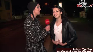 german teen slut ask normal people for sex at street casting