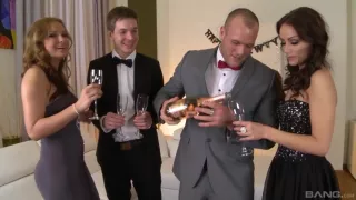 These two sluts enjoy these hard dicks