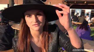 Delicious little witch who wants sex outside