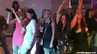 Handsome man is working as a dancer in the night club and often having sex with chicks