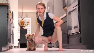 Sweet teen masturbating with many toys