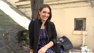 Cock loving, amateur brunette likes to give blowjobs and get stuffed good, until she cums