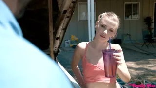 Blonde Frauen, Freund, Haarige Muschi, Sex im Freien, Schlafend