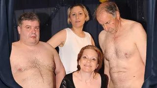 Horny German Mature Gangbang - MatureNL