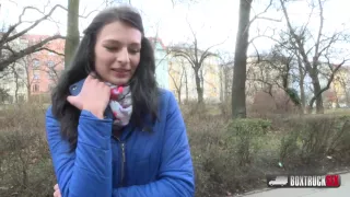 Small titted brunette, Lee Ane is sucking dick and getting fucked by the window, during the day