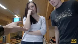 HUNT4K. Boyfriend is ready to watch how someone fucks his nice GF