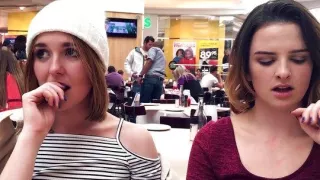 Two slutty girlfriends found a guy and fucked with him...