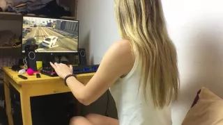 Russian slag after the game made a Blowjob and fucked...