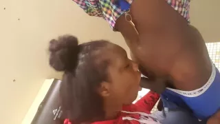 she suck her boyfriend  huge long cock in bathroom