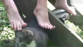 Barefoot in the countryside