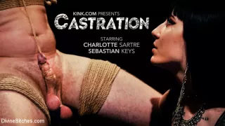 Charlotte Sartre & Sebastian Keys in CASTRATION: Vicious Charlotte Sartre Destroys Pain Slut Sebastian Keys - DivineBitches