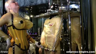 Madame Gilette & Slave & Slave in Madame Gilette: Rubber Toys (Part 2 or 2) - KINK