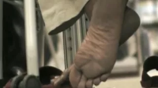 teacher feet in library