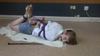 girl hogtied