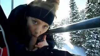 blowjob from a beautiful blonde at a ski resort