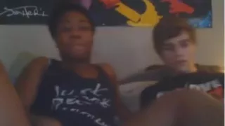 black girl suck cute white boy