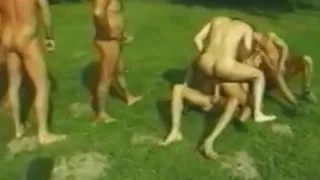 Massive Anal Gangbang in the Garden