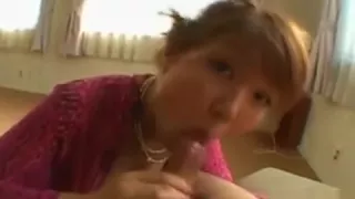 Cute Japanese teen gives a perfect blowjob