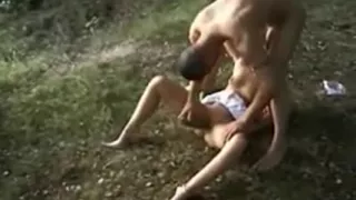 young couple fucking outside