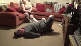 Dressed as a schoolboy bound and gagged trying to escape 2