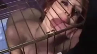 Slutty Cagegirl Swallows Jizzloads