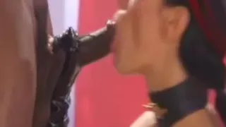 Victoria Sin fetish bitch on hard black cock for facial