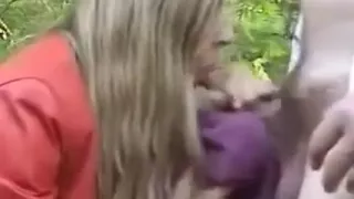 my cottage. Sucking Barry in my red outfit