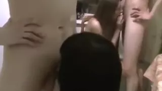 Double penetration for sex loving brunette