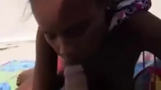 Dominican teen fucked outdoors