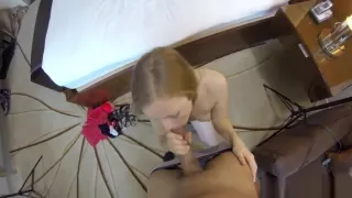 European teenage taking part in blowjob xxx video