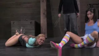 Kinkysex sub roped up by dom master