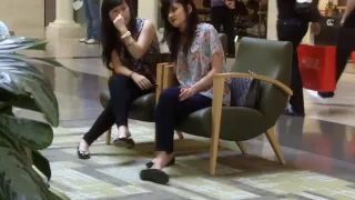 Candid 19yo Teen Shoeplay Feet at Mall
