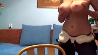 Big Boobs Camgirl Does Topless Cam Show