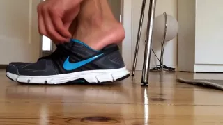 Sneaker Strip And Foot Tease -