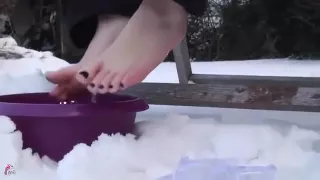 Barefoot in Snow