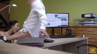 LOAN4K. Twenty-one-year-old cutie Kristy Black sells pussy to open own studio