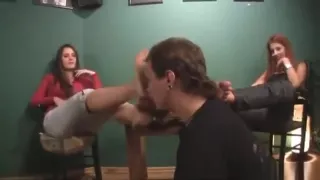 Nice two womans shoes and feet licking